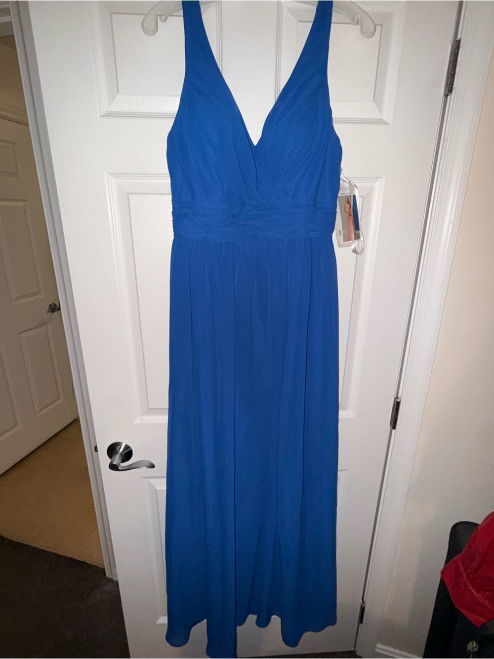 Christina Wu Royal Blue V-Neck Maxi Dress